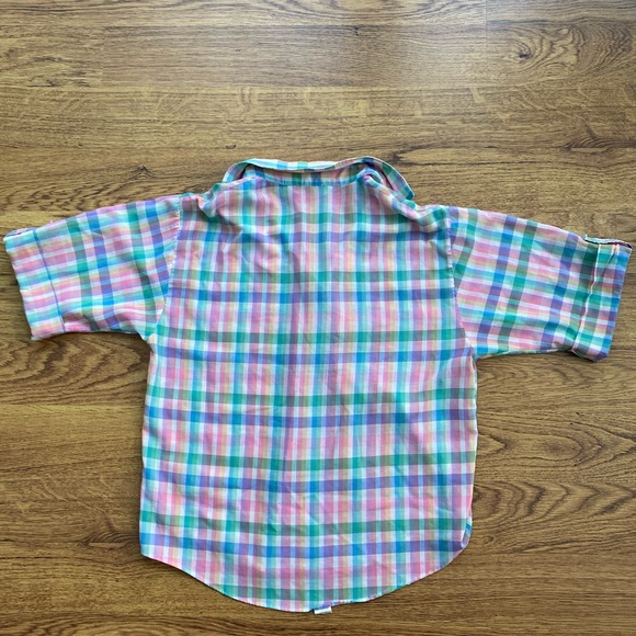 Vintage pink plaid cowgirl button up - Picture 2 of 5